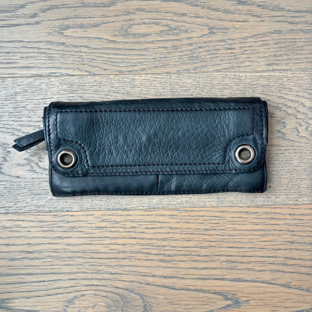 All Saints Black Leather Wallet